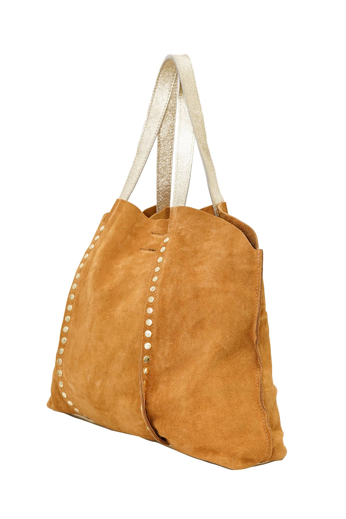 Suede cowhide tote bag