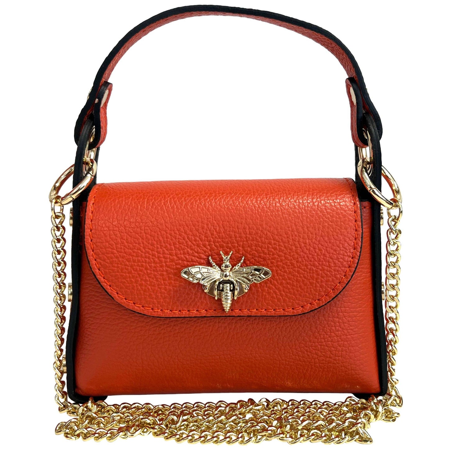 Modarno mini bag in genuine leather dollar with fly closure