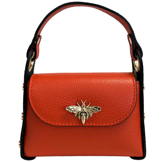 Modarno mini bag in genuine leather dollar with fly closure